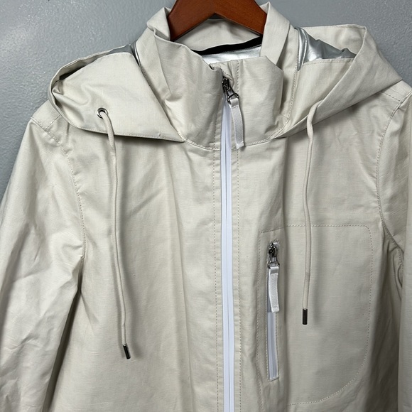 Banana Republic Water- resistant linen cotton blend rain coat, jacket size L - Picture 8 of 15
